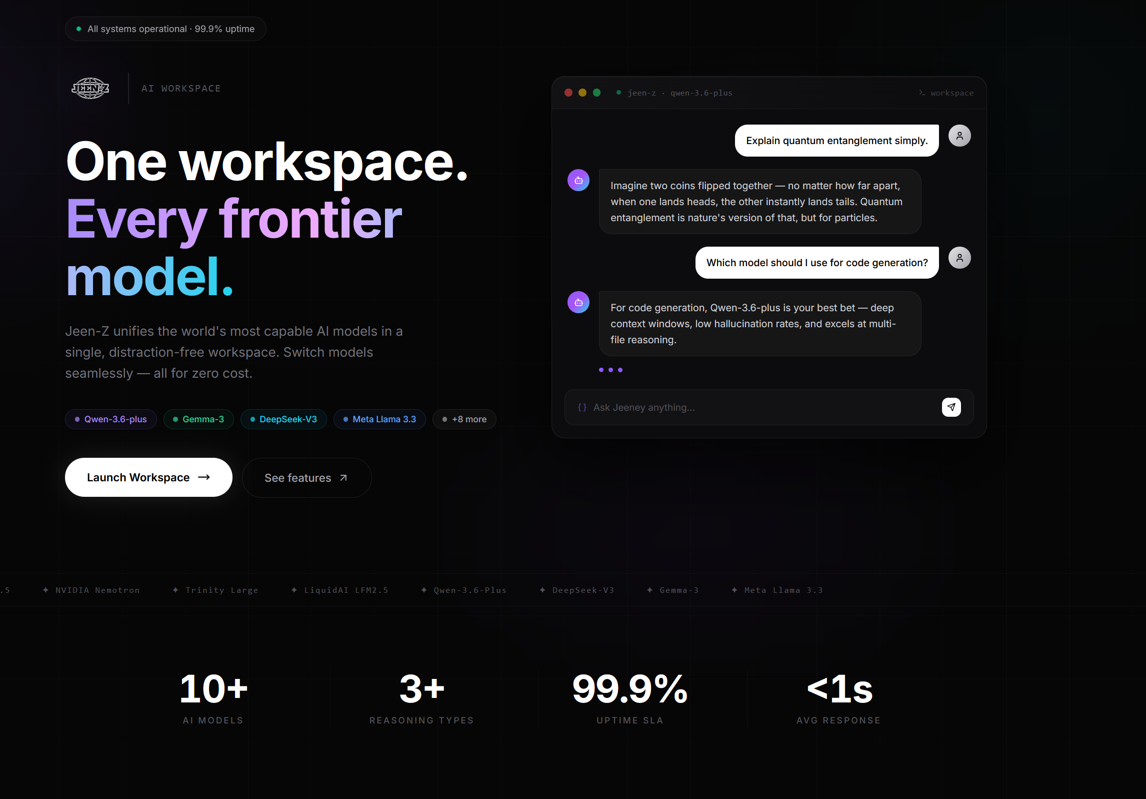 Jeen-Z interface preview